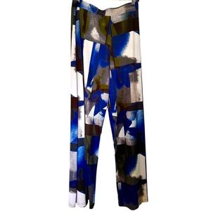 Sympli Blue Abstract Palazzo Pants